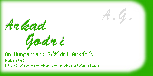 arkad godri business card